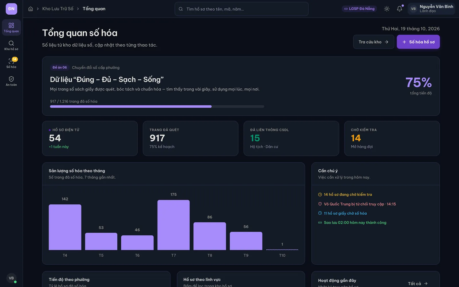 Kho Lưu Trữ Số — dark mode